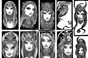 woman warrior princess tattoo idea