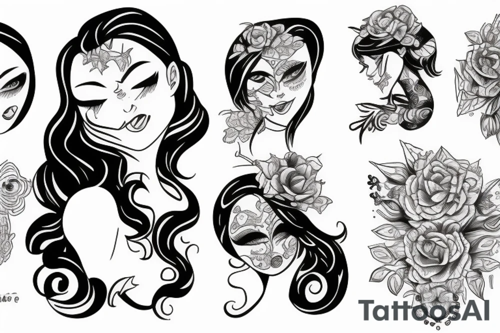 girl swinging tattoo idea