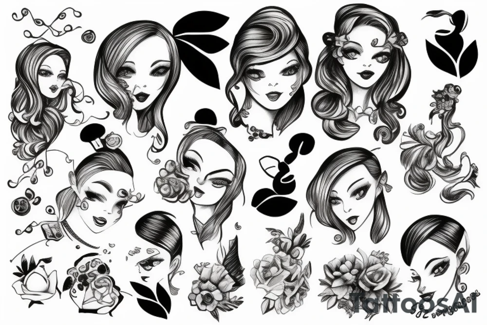 girl swinging tattoo idea