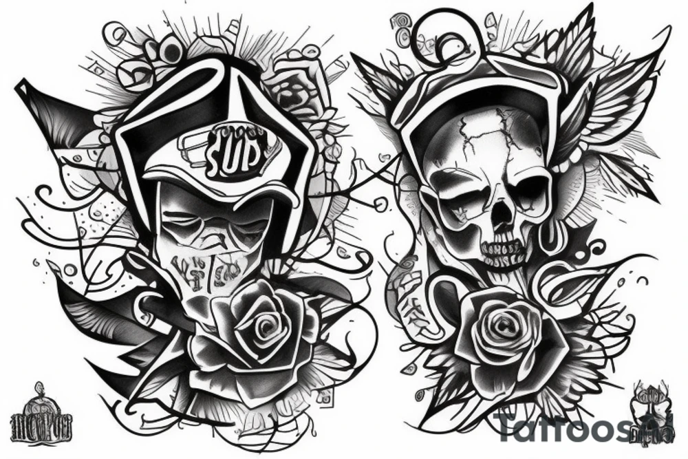 Slow J tattoo. Hip hop artist of Portugal tattoo idea