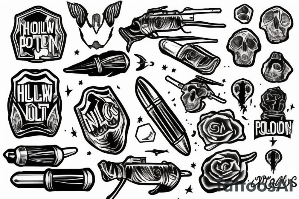 Hollow point bullet with title “No Hollow Points” tattoo idea