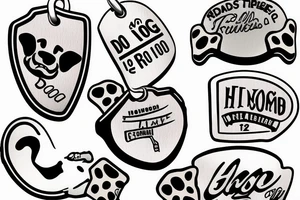 hands hold dog tag tattoo idea