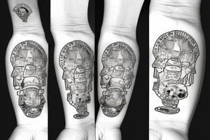 hands hold dog tag solders tattoo idea