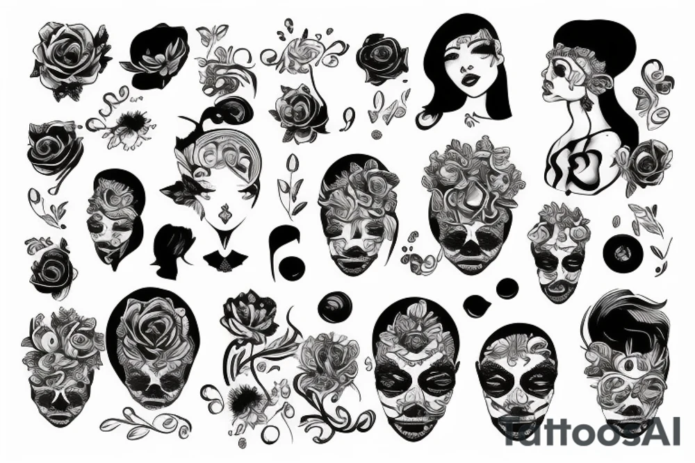 rostro de una mujer tattoo idea