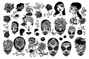rostro de una mujer tattoo idea