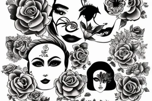 rostro de una mujer tattoo idea