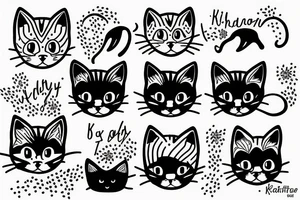 kitty tattoo idea