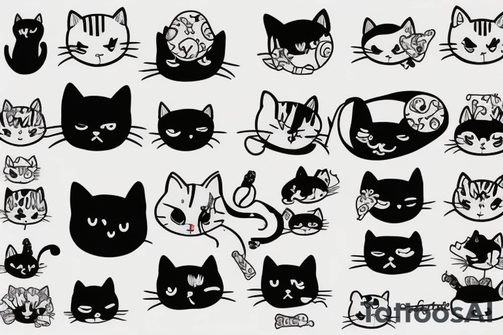 kitty tattoo idea