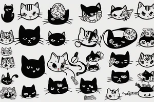 kitty tattoo idea