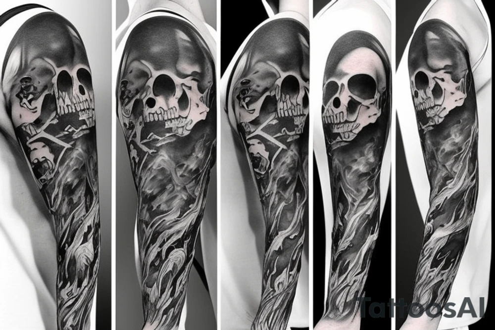 Grim reaper hooded tattoo idea
