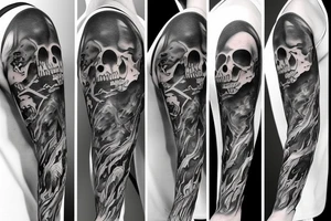 Grim reaper hooded tattoo idea