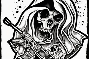 Grim reaper hooded don’t fear the reaper tattoo idea