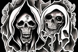 Grim reaper hooded don’t fear the reaper firearms tattoo idea