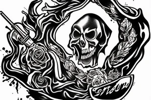 Grim reaper hooded don’t fear the reaper firearms tattoo idea