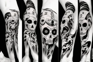 Grim reaper hooded  fear the reaper scythe modern scary tattoo idea