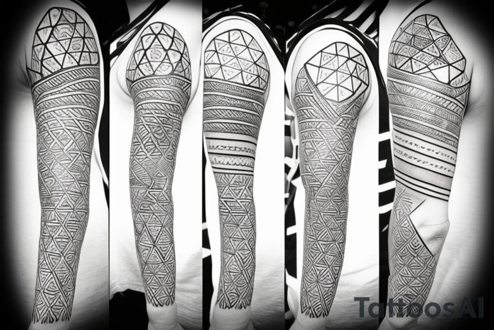 A Ciricle with a triangle inside of it with the numbers 12065 tattoo idea