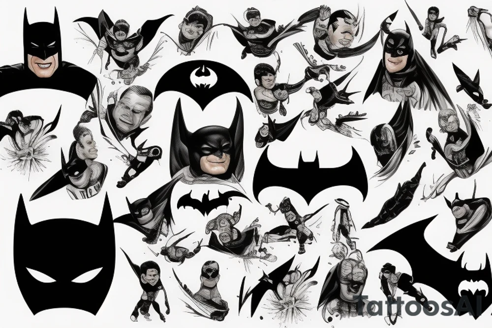 batman mexico fake tattoo idea