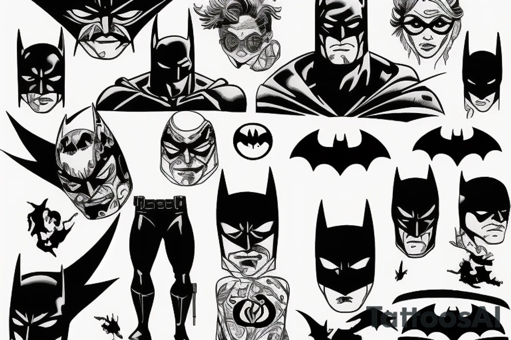 batman mexico fake tattoo idea