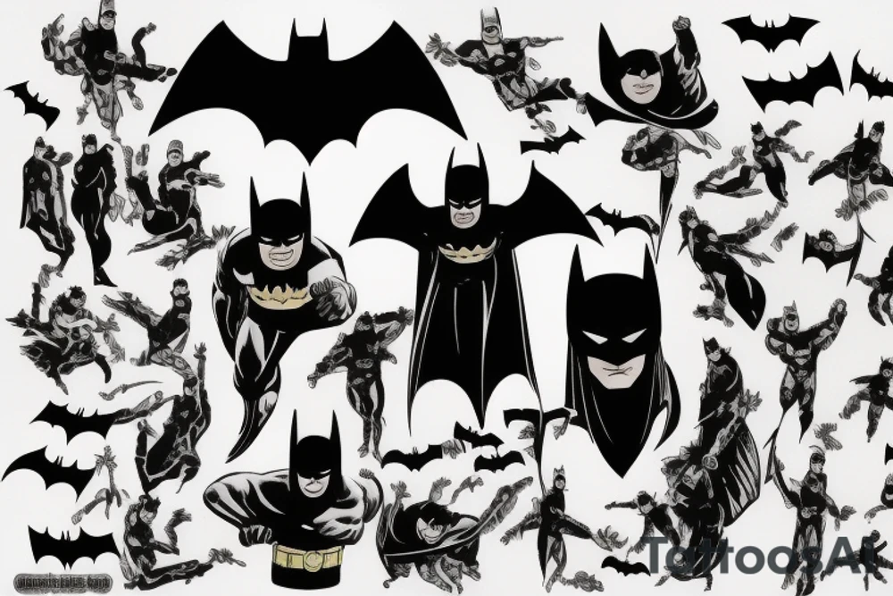 batman mexico fake tattoo idea