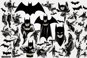 batman mexico fake tattoo idea