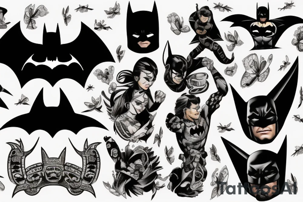 batman mexico fake tattoo idea