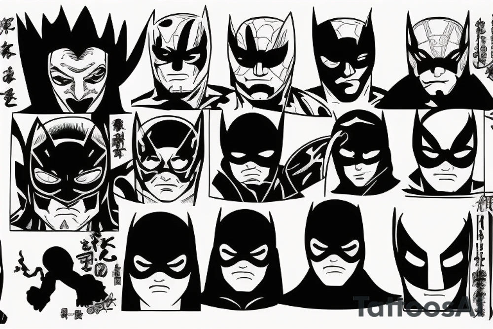 night man superhero tattoo idea