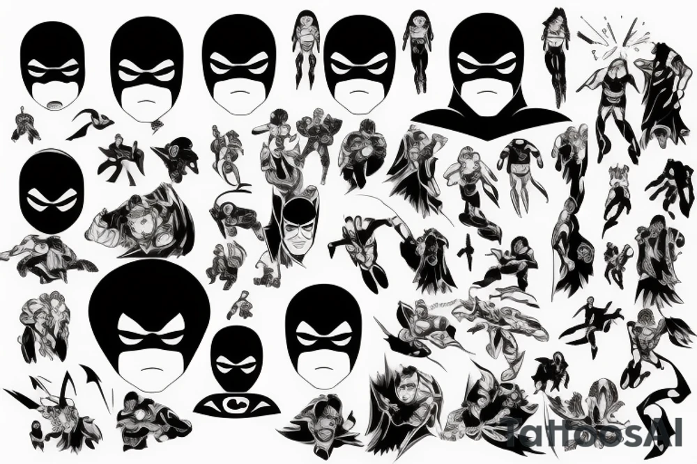 night man superhero tattoo idea