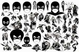 night man superhero tattoo idea
