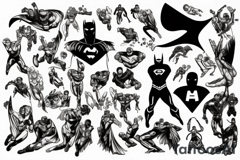 night man superhero tattoo idea