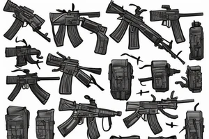 ak47 tactical army boy tattoo idea