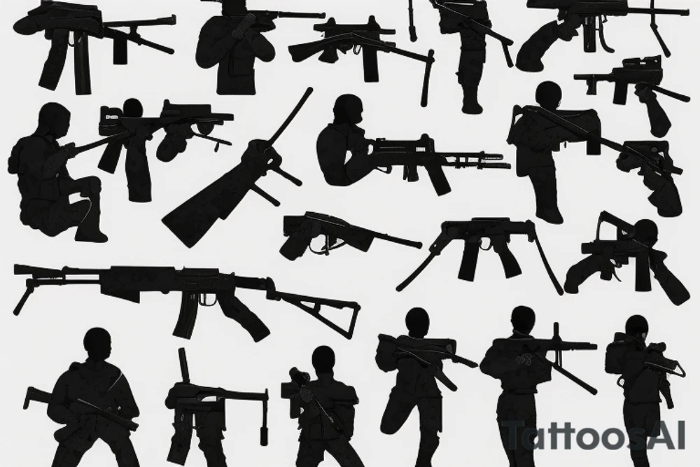 ak47 tactical army boy
rifles tattoo idea