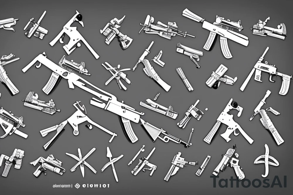 ak47 tactical army boy
rifles tattoo idea