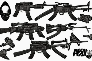 ak47 tactical army boy
rifles tattoo idea