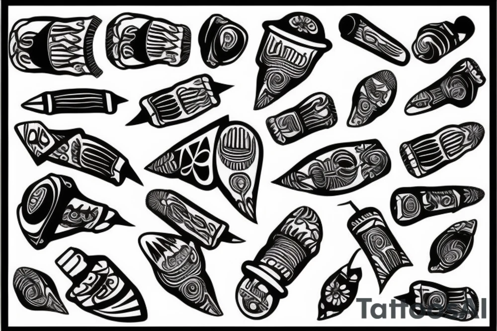 .45 hollow point bullet tattoo idea