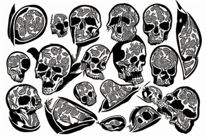 .45 hollow point bullet tattoo idea