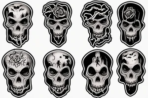 halloween grim reaper ghosts scary tattoo idea