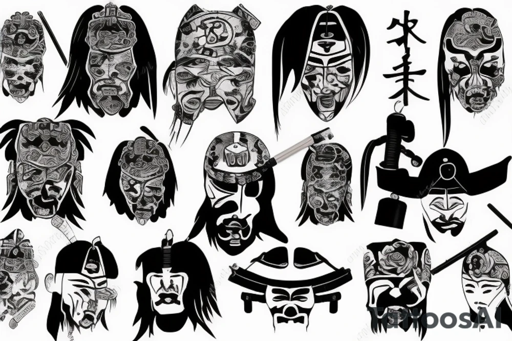 $uicideBoy$ grey 59 samurai tattoo idea