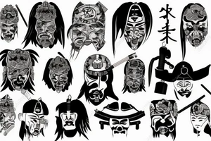 $uicideBoy$ grey 59 samurai tattoo idea