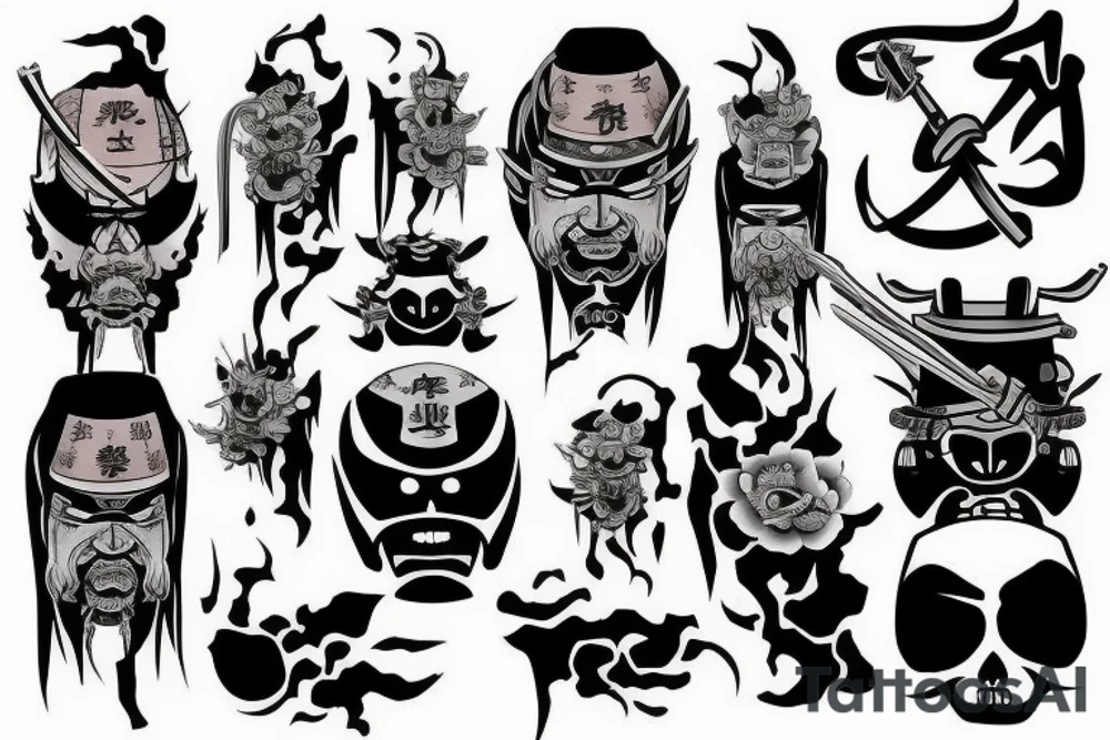 $uicideBoy$ grey 59 samurai tattoo idea