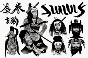 scrim from $uicideBoy$ as a samurai tattoo idea