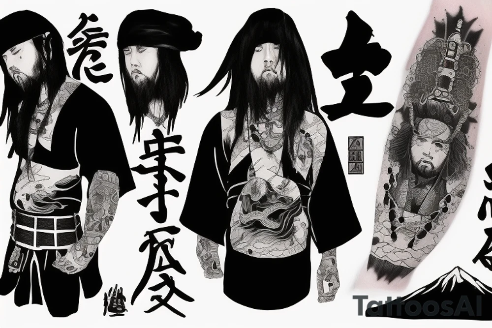 scrim from $uicideBoy$ as a samurai tattoo idea