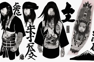 scrim from $uicideBoy$ as a samurai tattoo idea