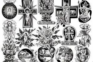 give me a catholic tattoo that associates to hard work, dedication, and appreciation of life. tattoo idea