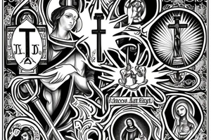 give me a catholic tattoo that associates to hard work, dedication, and appreciation of life. tattoo idea