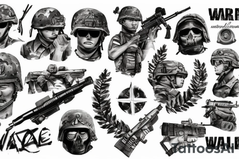 world war 2 soliders tattoo idea