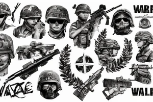 world war 2 soliders tattoo idea
