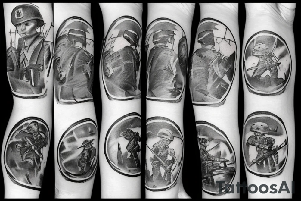 world war 2 soliders tattoo idea