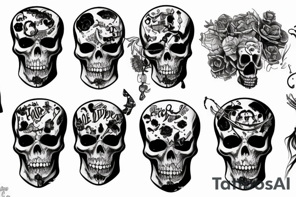 happy dead man tattoo idea