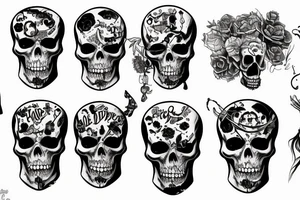 happy dead man tattoo idea