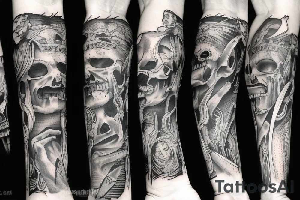 happy dead man tattoo idea